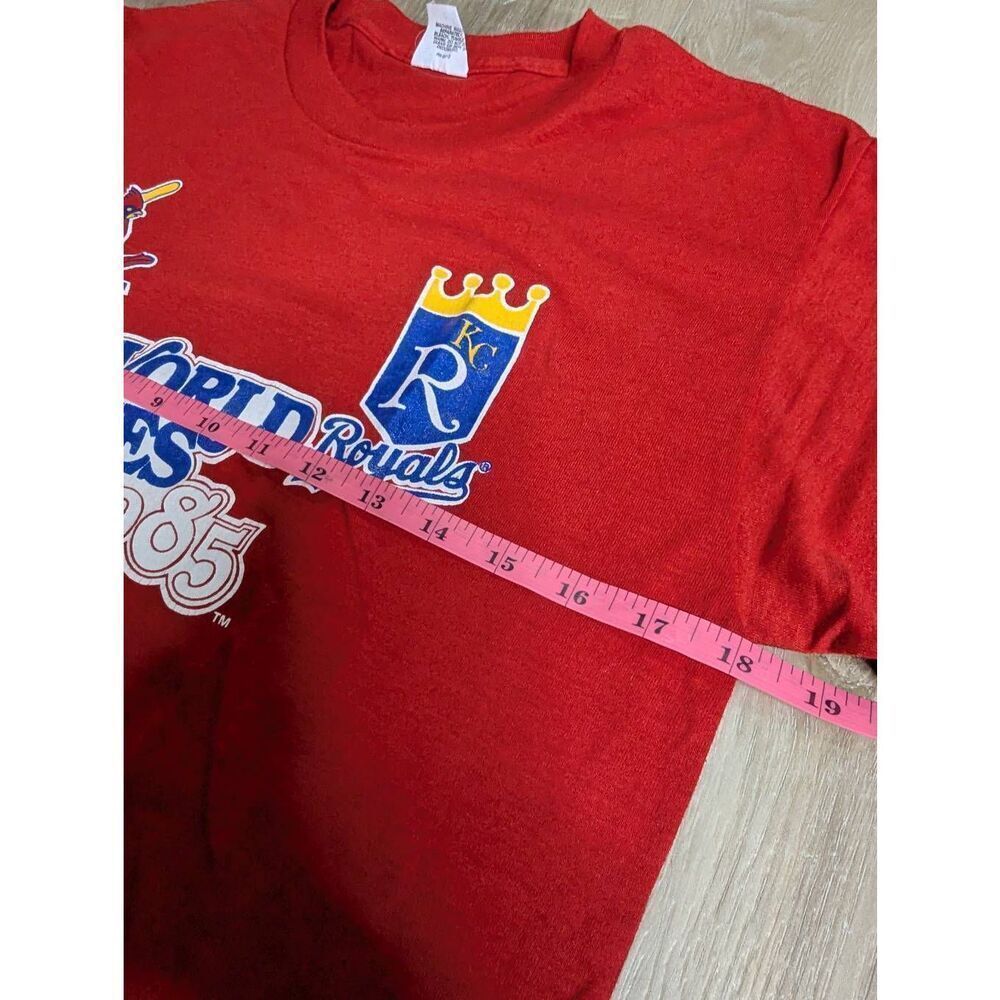 VTG 1985 World Series Baseball KC Royals St Louis Cardinals Shirt Men's Large - Picture 5 of 9
